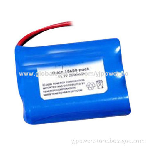 Big Rechargeable Li-ion Battery Pack with 11.1V Voltage, 2,200mAh Capacity, for Hand Lamp and LEDNew